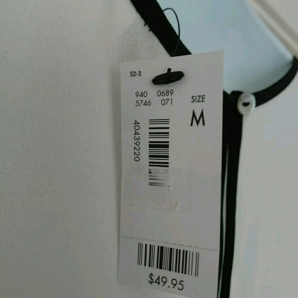 The Limited peplum top cream black lace - Picture 3 of 6